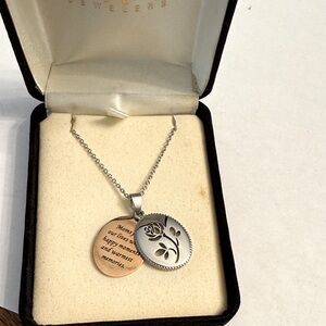 Elegant Silver and Copper Necklace